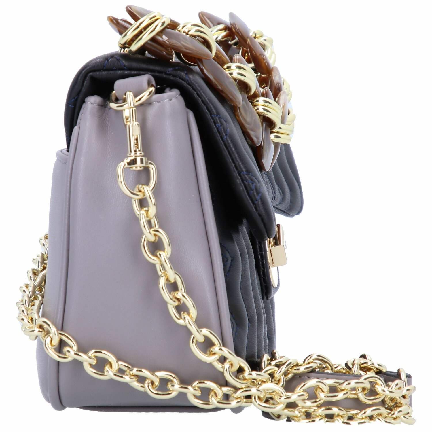 Cadena de bolso bandolera con correa de cadena dorada rectangular